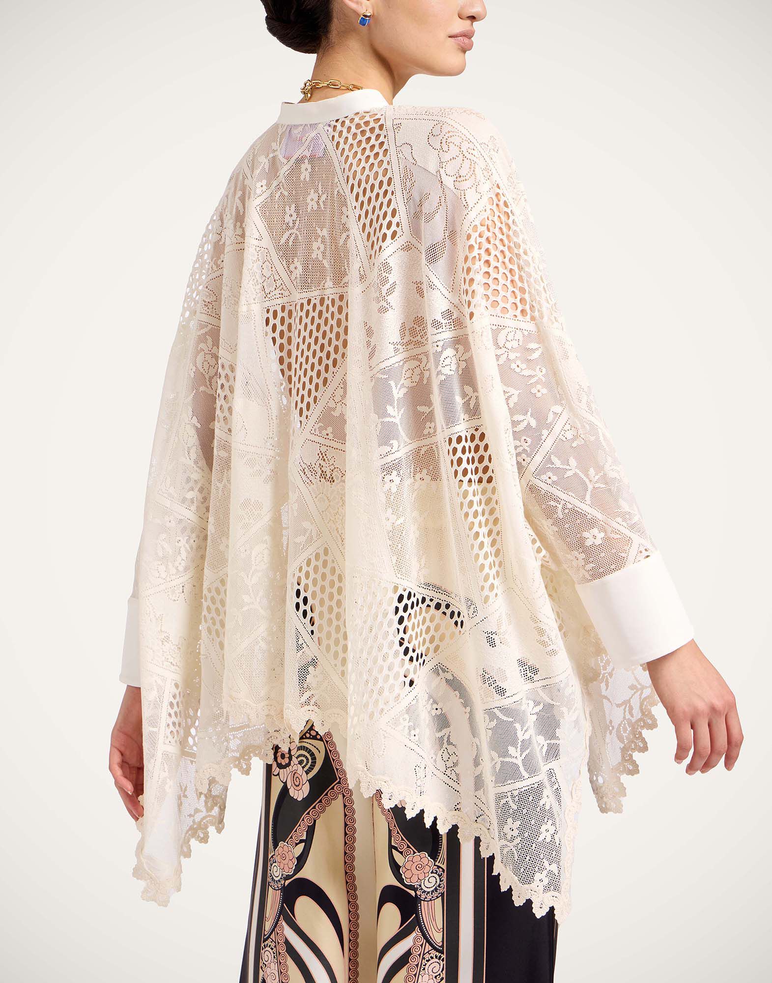 La DoubleJ Lacey Foulard Shirt Solid Ecru SHI0167LAC008SOLIDBR05