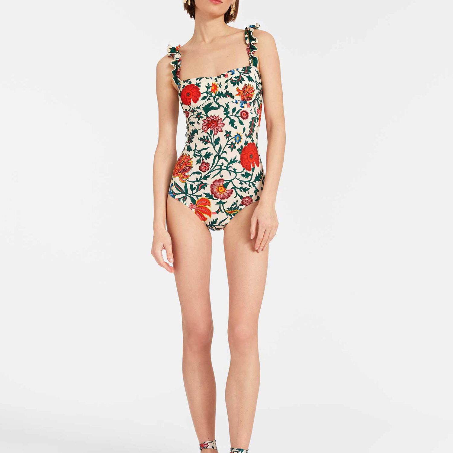 La Doublej Boop One-piece Swimsuit In Dragonflower Mini In Dragonflower Mini Multicolor