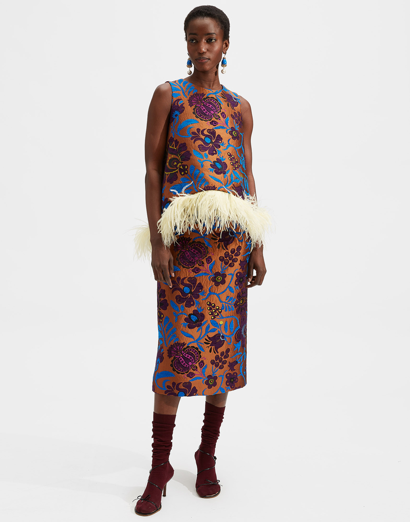 LaDoubleJ Pencil Skirt LaDoubleJ Pencil Skirt Jacquard Selva SKI0011JAC025SEL0003