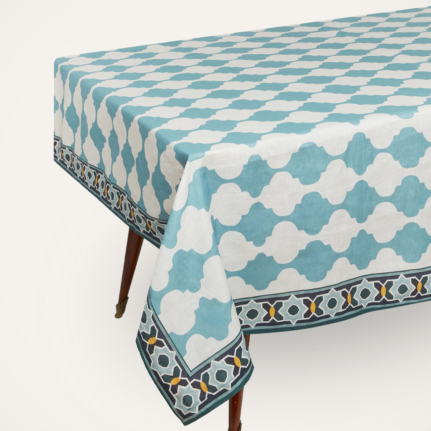 La Doublej Medium Tablecloth In Plaza Sky Blue
