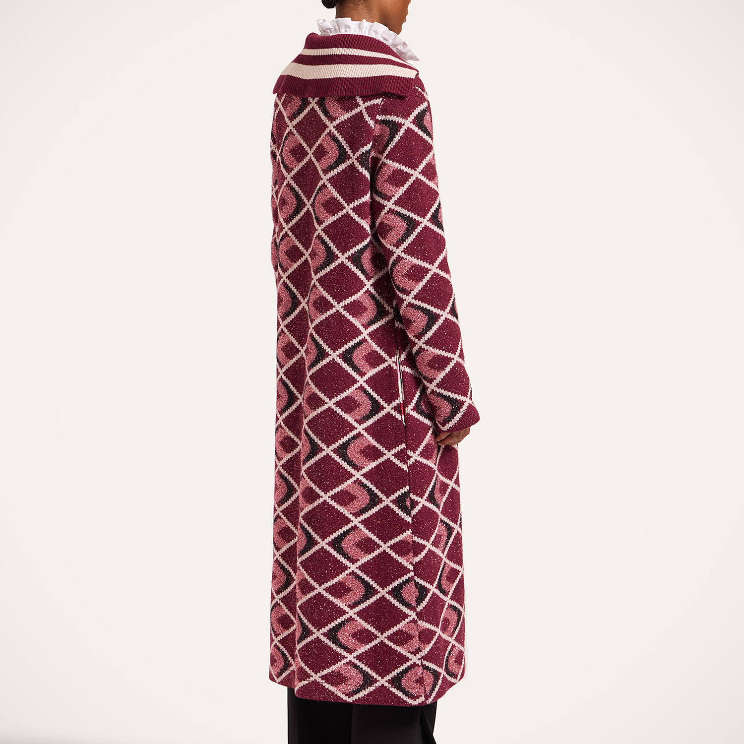  La Doublej Outerwear Gend - Half-light Coat Multicolor Burgundy M 24% Wool 22% Nylon 20% Mohair 12% Polyamide 10% Viscose 8% Polyester 4% Cashmere 