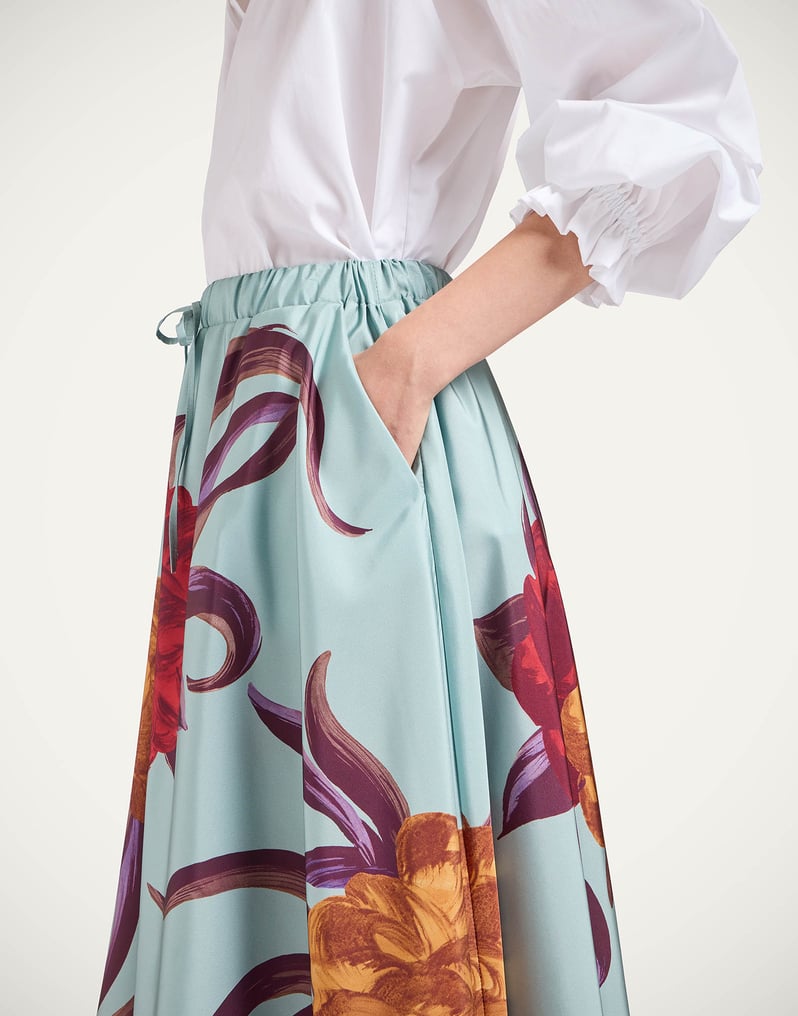 La DoubleJ Drawstring Skirt La DoubleJ Drawstring Skirt Peony Placée Light Blue SKI0106FAI004PEO06BU01