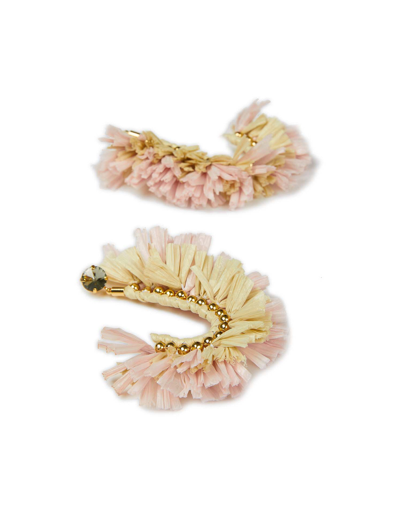 LaDoubleJ J Earrings Crema/Rosa EAR0005RAF001CRE0001