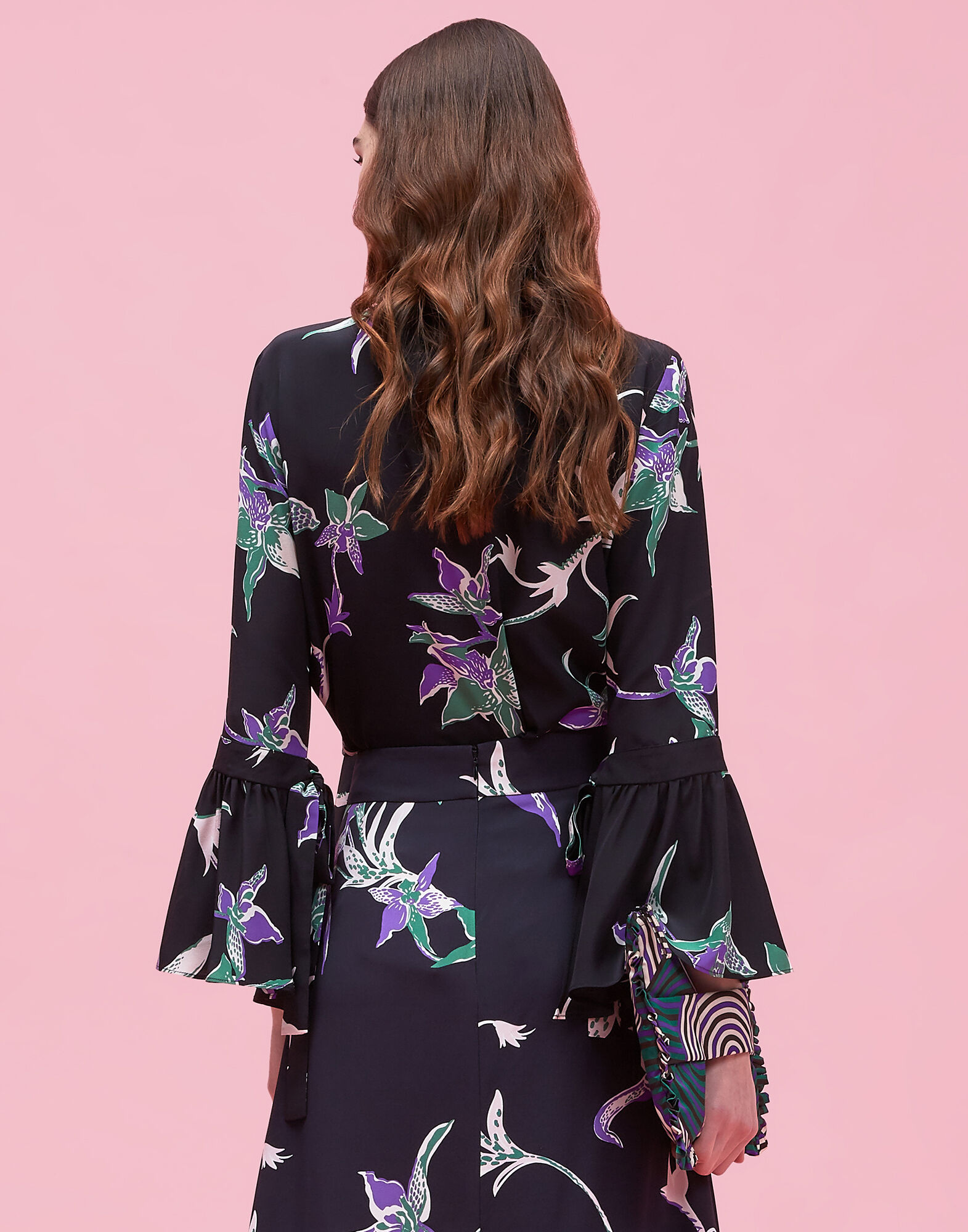 LaDoubleJ Happy Wrist Top Orchidee Nero SHI0011CRE001ORC0003