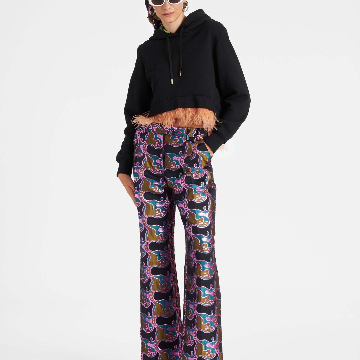  La Doublej Shorts & Pants Women - Loose Pants Spritz Blue Petrol L 54% Polyester 37% Recycled Polyester 9%metal 