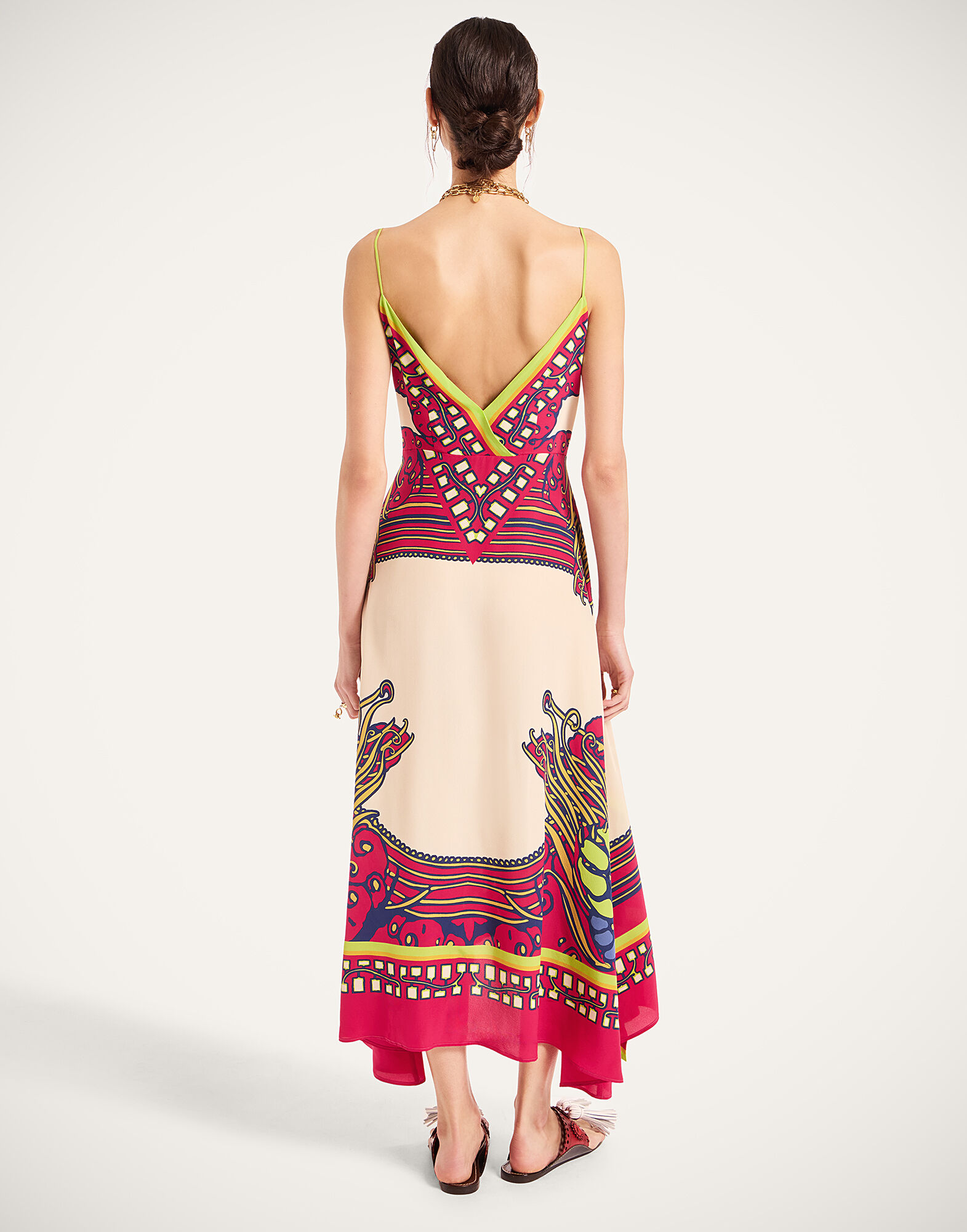 La DoubleJ Turn Around Dress Lemuria Plac&eacute;e Pink DRE0905CRE002LEM02PI01