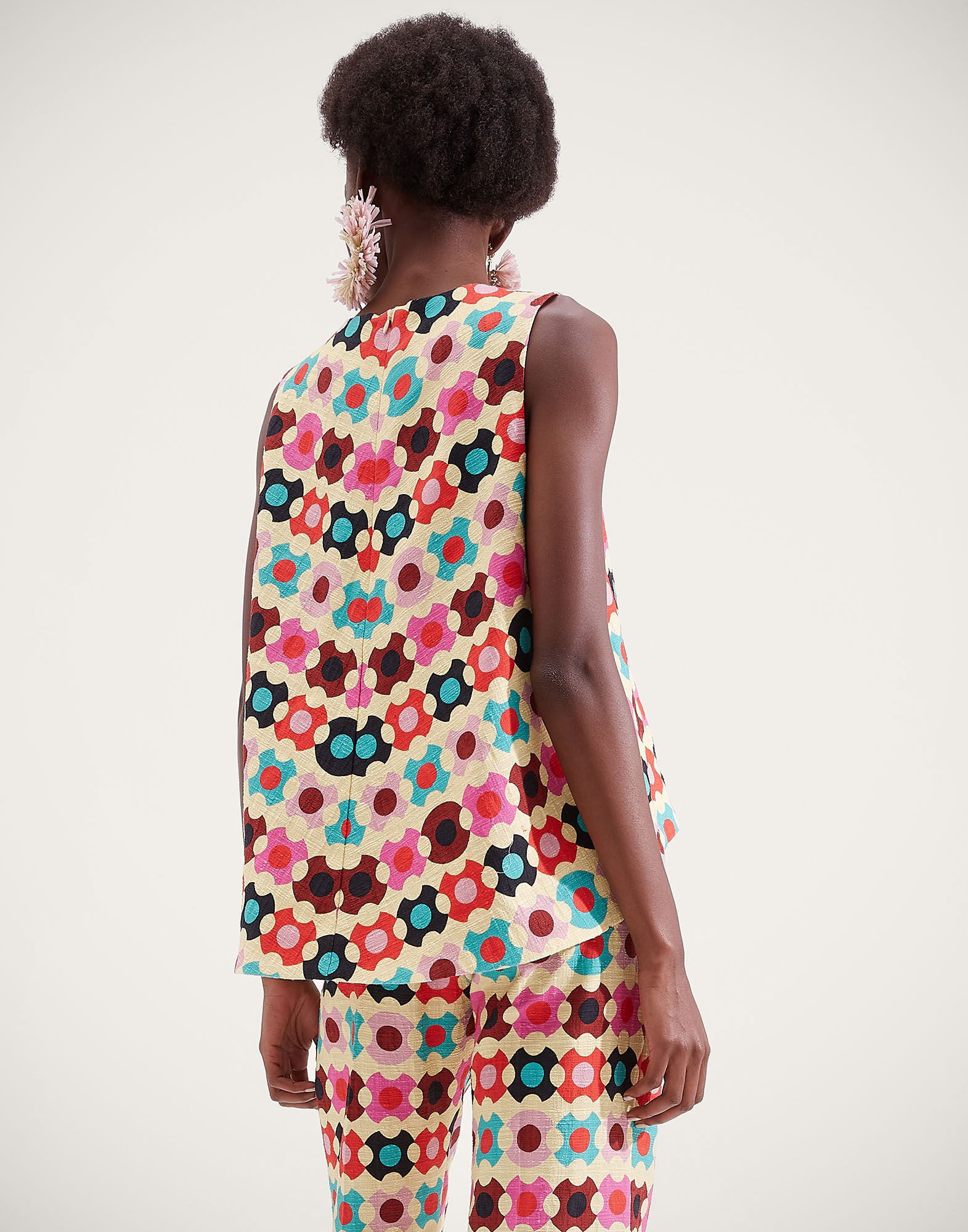 La DoubleJ La Scala Top Groovy Dot Giallo TOP0016COT005GRO0003