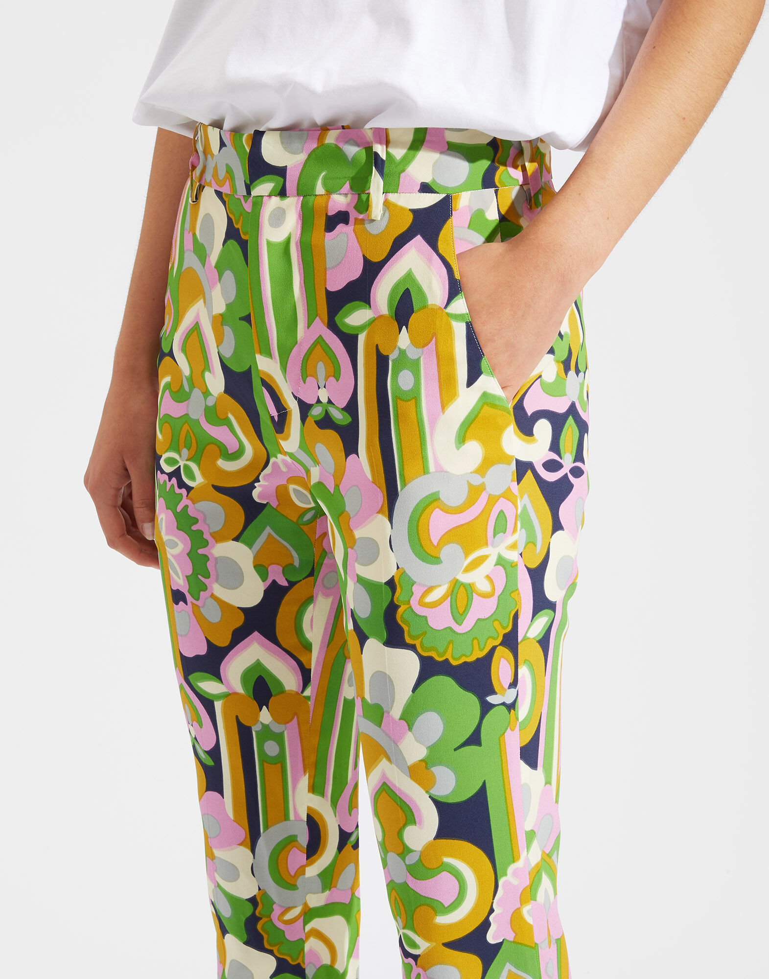 LaDoubleJ Capri Pants Lisboa Rosa TRO0009VIS001LIS0002