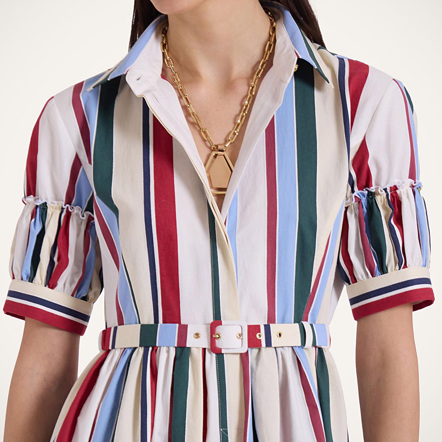 Shop La Doublej Libertine Dress In Stripes Multicolor