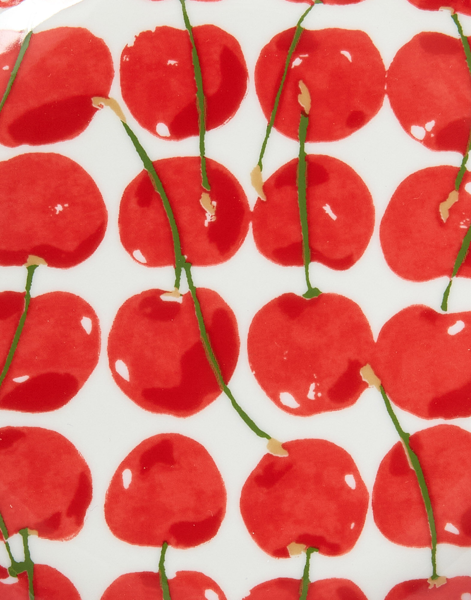 La DoubleJ Mini Plate Cherries Ivory SID0006CER001CHY05WH04