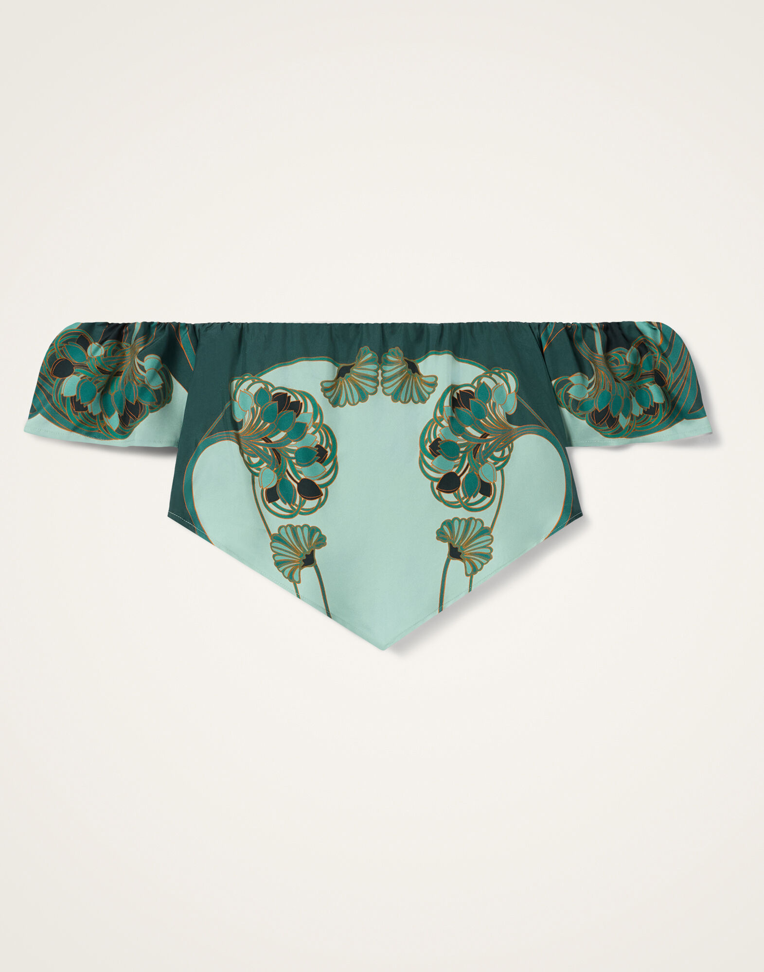 La DoubleJ Sand Dollar Top Blooming Tulip Plac&eacute;e Mint TOP0153SIL017BTU01GR11