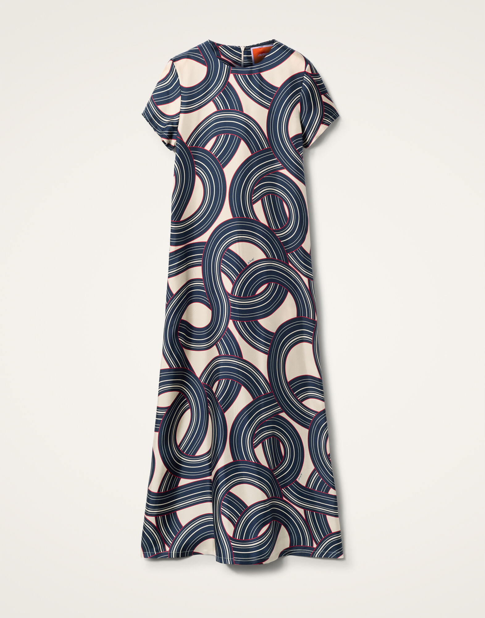 La DoubleJ Swing Dress Montecarlo Cream DRE0001SIL001MTC01WH03