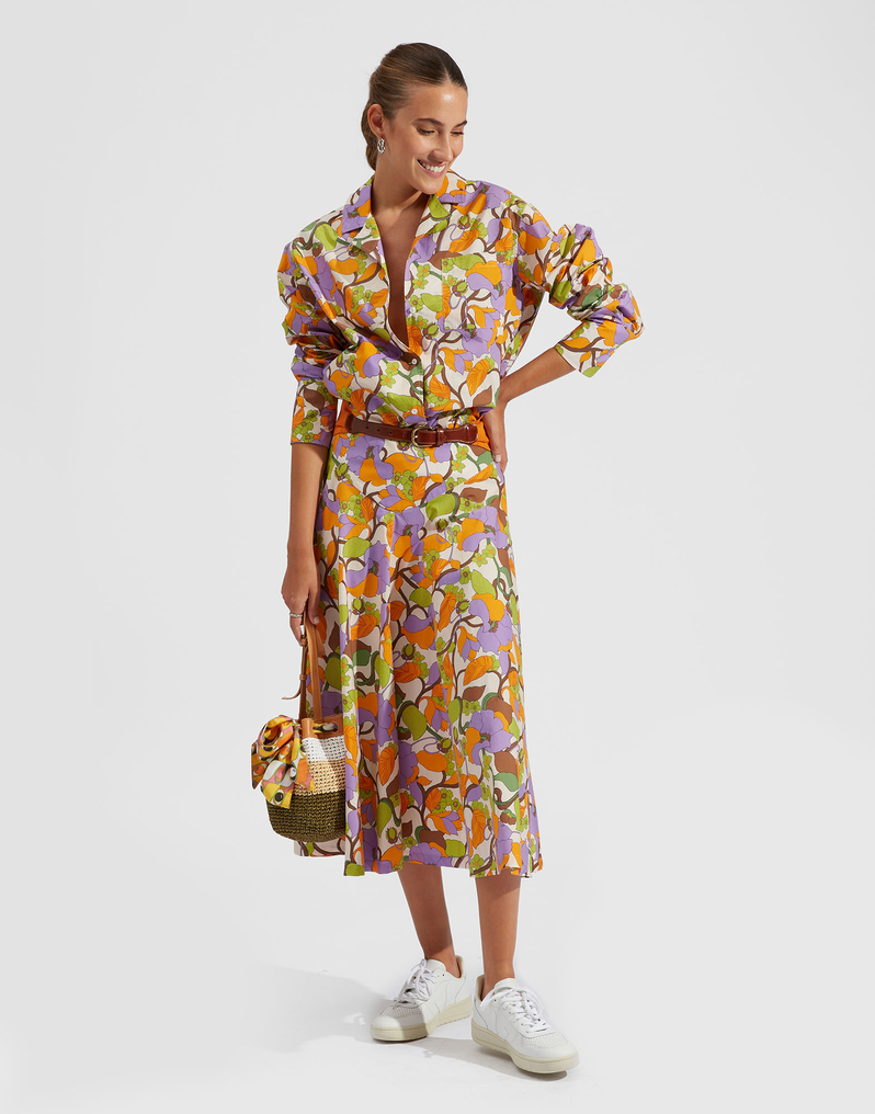 La DoubleJ Milano Skirt La DoubleJ Milano Skirt Vines Bianco SKI0072COT001VIN0002