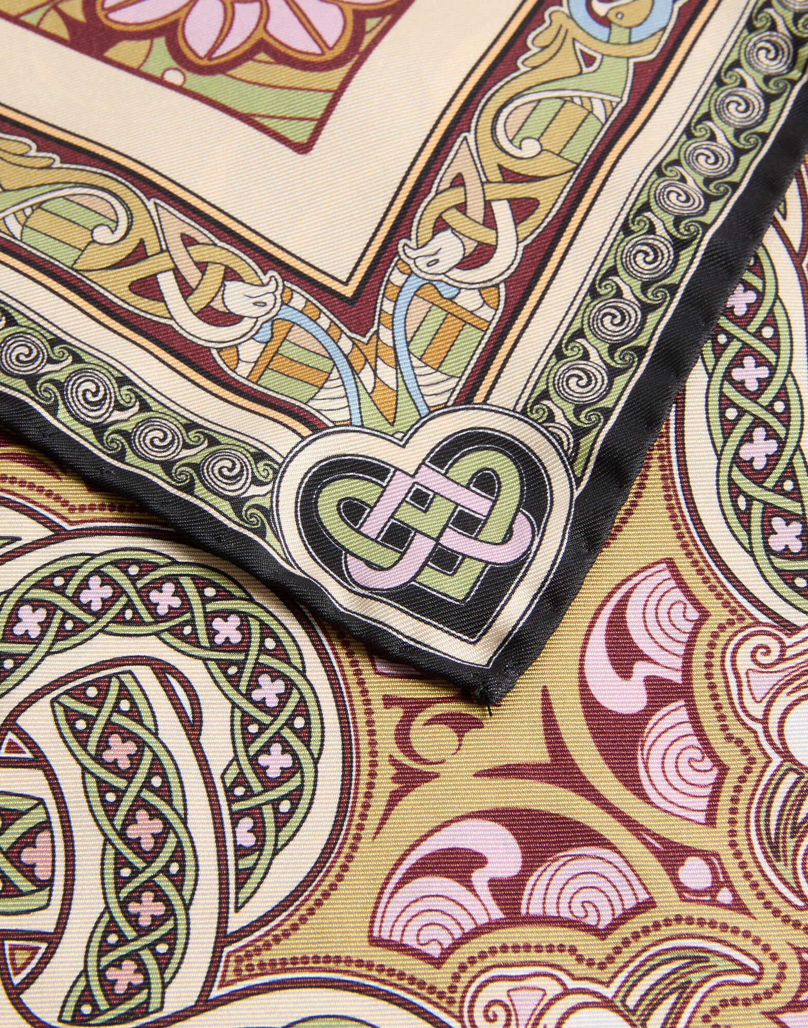La DoubleJ Mini Foulard Kells Plac&eacute;e Light Green SCA0065SIL006KEL03GR01