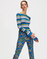 LaDoubleJ Flute Knit Top LaDoubleJ Flute Knit Top Multicolor Blu PUL0023KNI018VAR0034