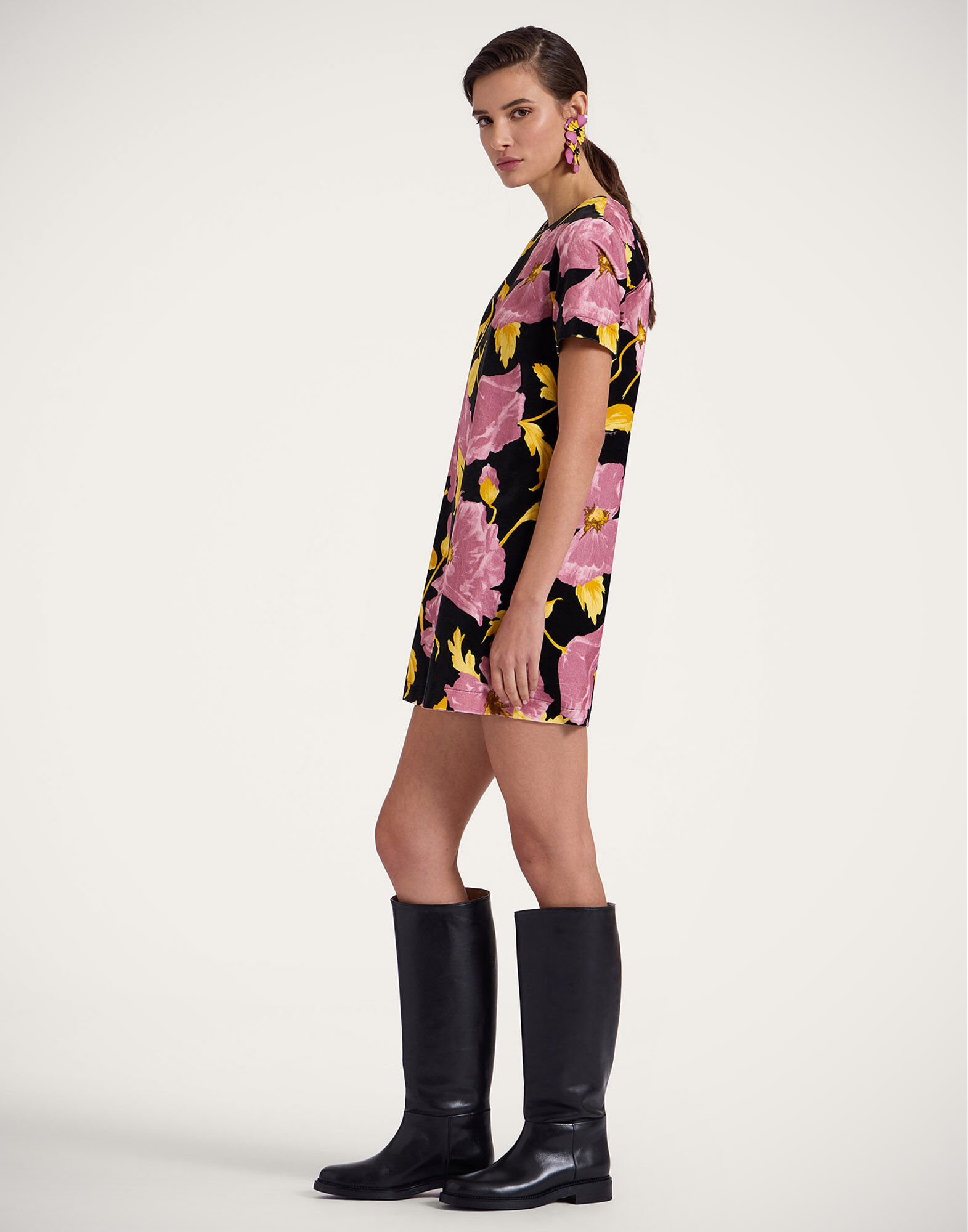 La DoubleJ Mini Swing Dress Sylph Black DRE0658VEL001SYL01BL01