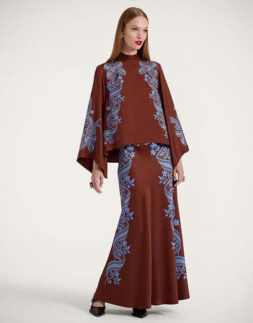 La DoubleJ Sleek Skirt Signoria Placée Brown SKI0127VIS024SIG01BR11