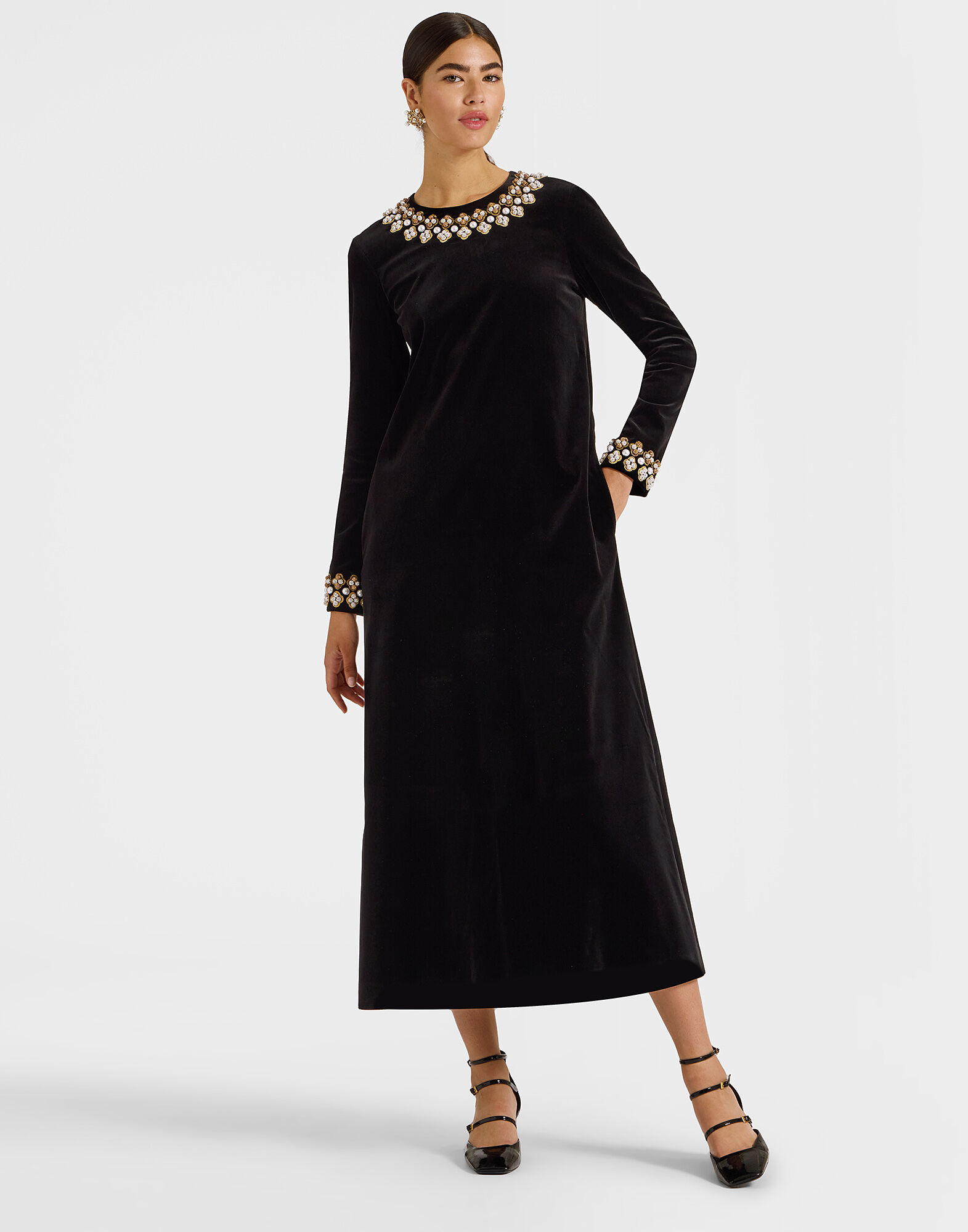 Super Swing Dress in Solid Black fur Damen La DoubleJ