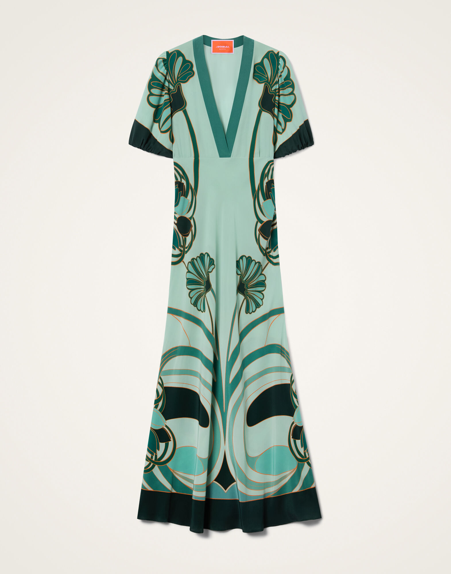 La DoubleJ Marlene Dress Blooming Tulip Plac&eacute;e Mint DRE0869CRE001BTU01GR11