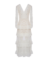 La DoubleJ Footloose Lacey Dress White DRE0626EMB028SOLIDWH01