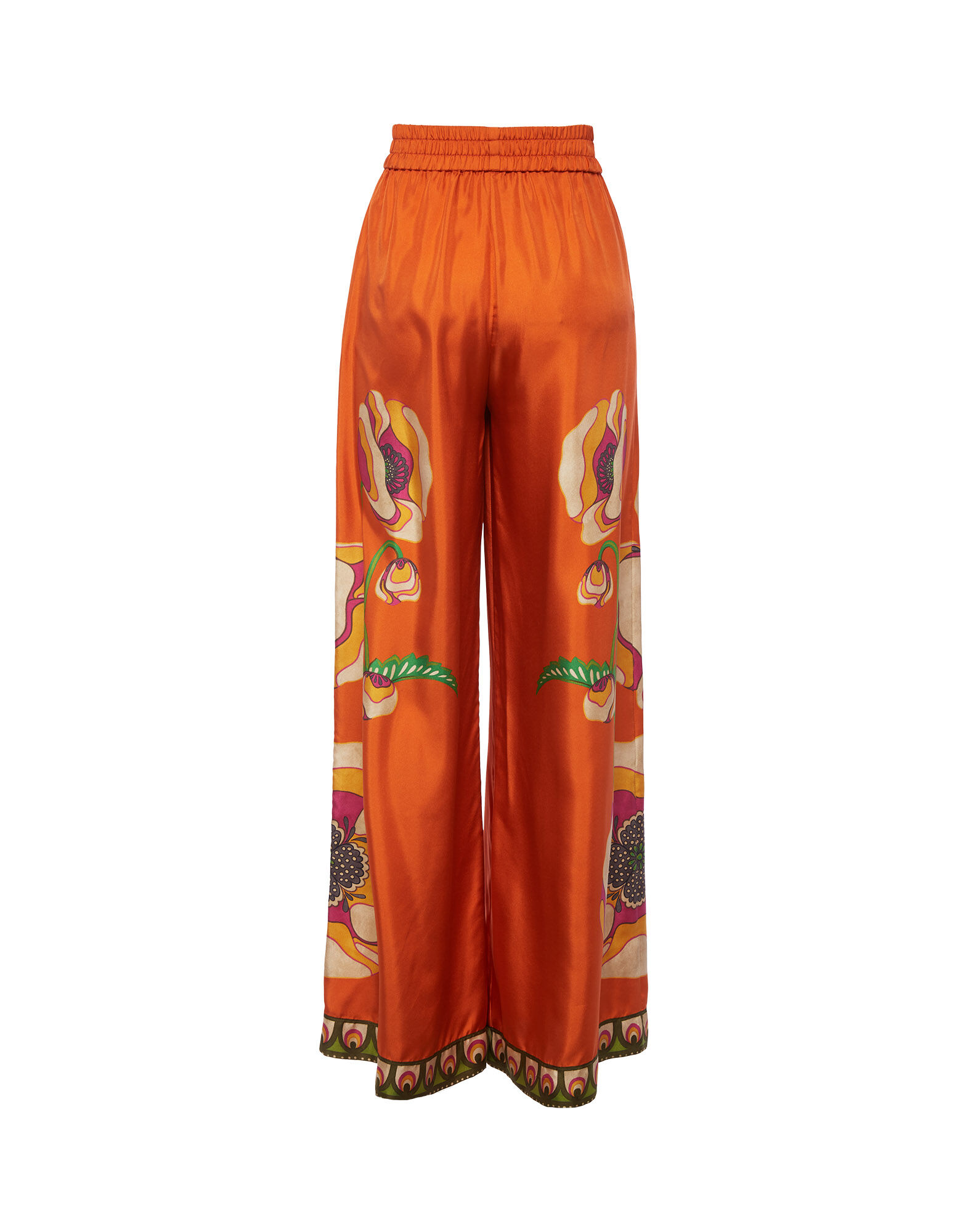 La DoubleJ Palazzo Pants Poppies Orange Plac&eacute;e TRO0026SIL006PPP0005