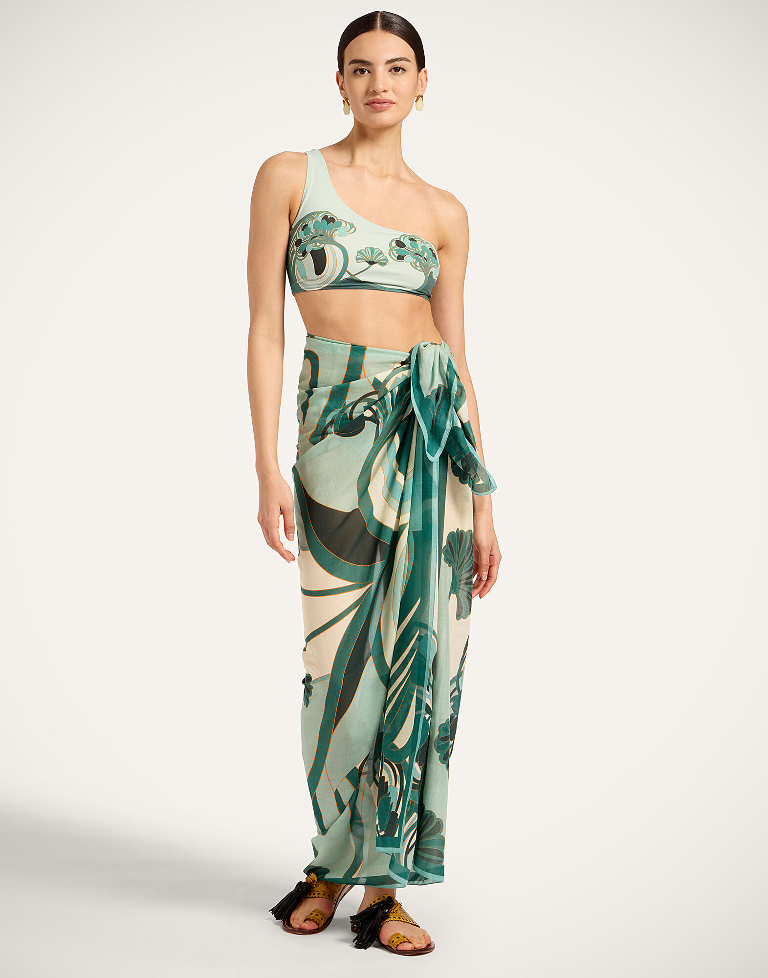 La DoubleJ Goddess Top Blooming Tulip Plac&eacute;e Mint SWI0057LYC006BTU01GR11