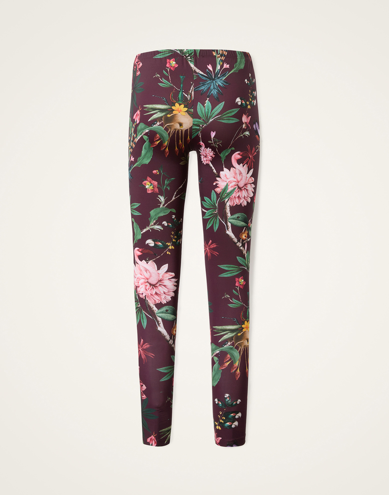 La DoubleJ Leggings La DoubleJ Leggings Zooflora Burgundy TRO0013JER005ZOF02RE02