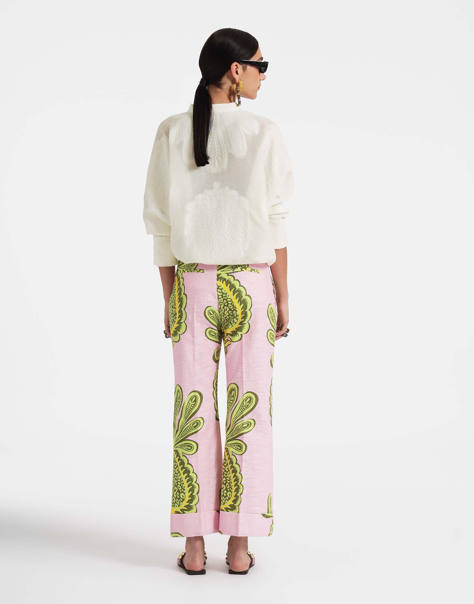 La DoubleJ Hendrix Pants Big Pineapple Pink TRO0014COT005PNP01PI01