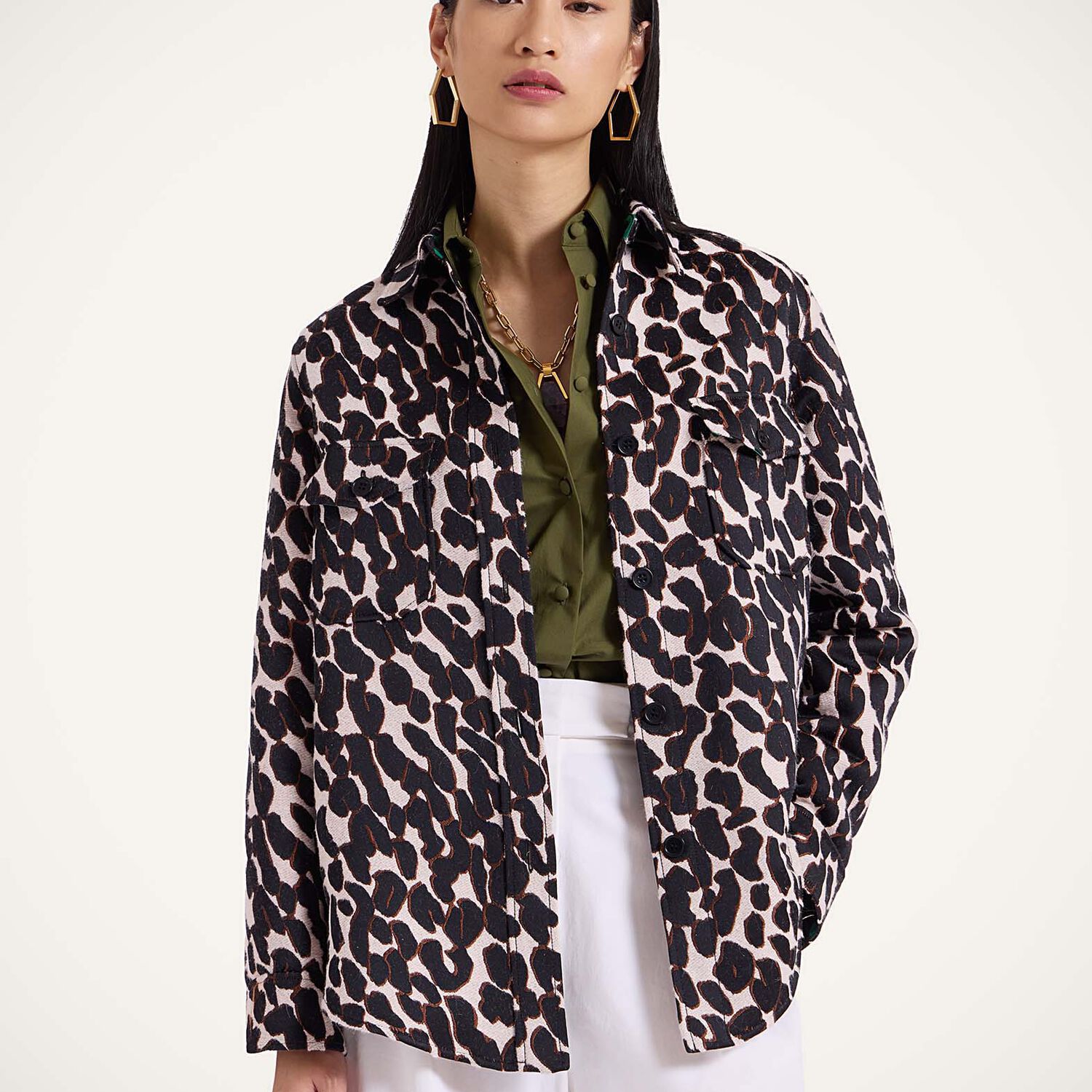 La Doublej Better Than Your Boyfirend's Jacket In Leopard Brown