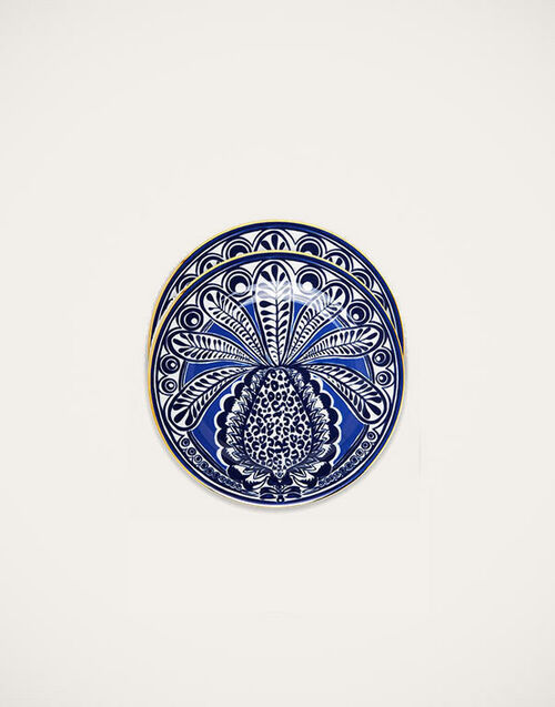 La DoubleJ Dessert Plate Set of 2 La DoubleJ Dessert Plate Set of 2 Big Pineapple Blu DIS0031CER001PNP0010