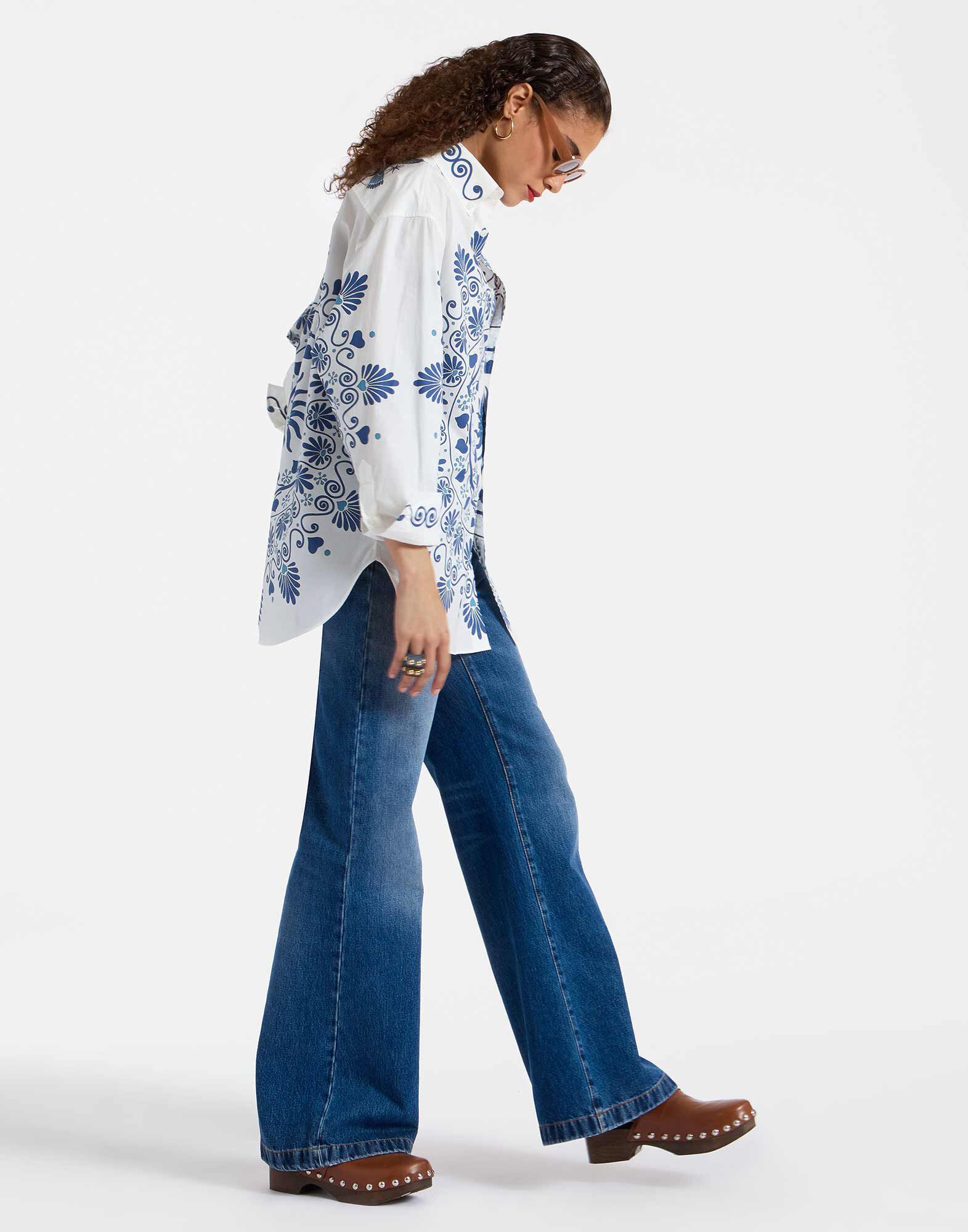 La DoubleJ Better Than Your Boyfriend's Shirt Olympus Plac&eacute;e Cream SHI0092COT015OLY01WH03