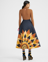 La DoubleJ Suki Skirt Egyptian Sun Plac&eacute;e Gold SKI0093POL006EGY01YE05