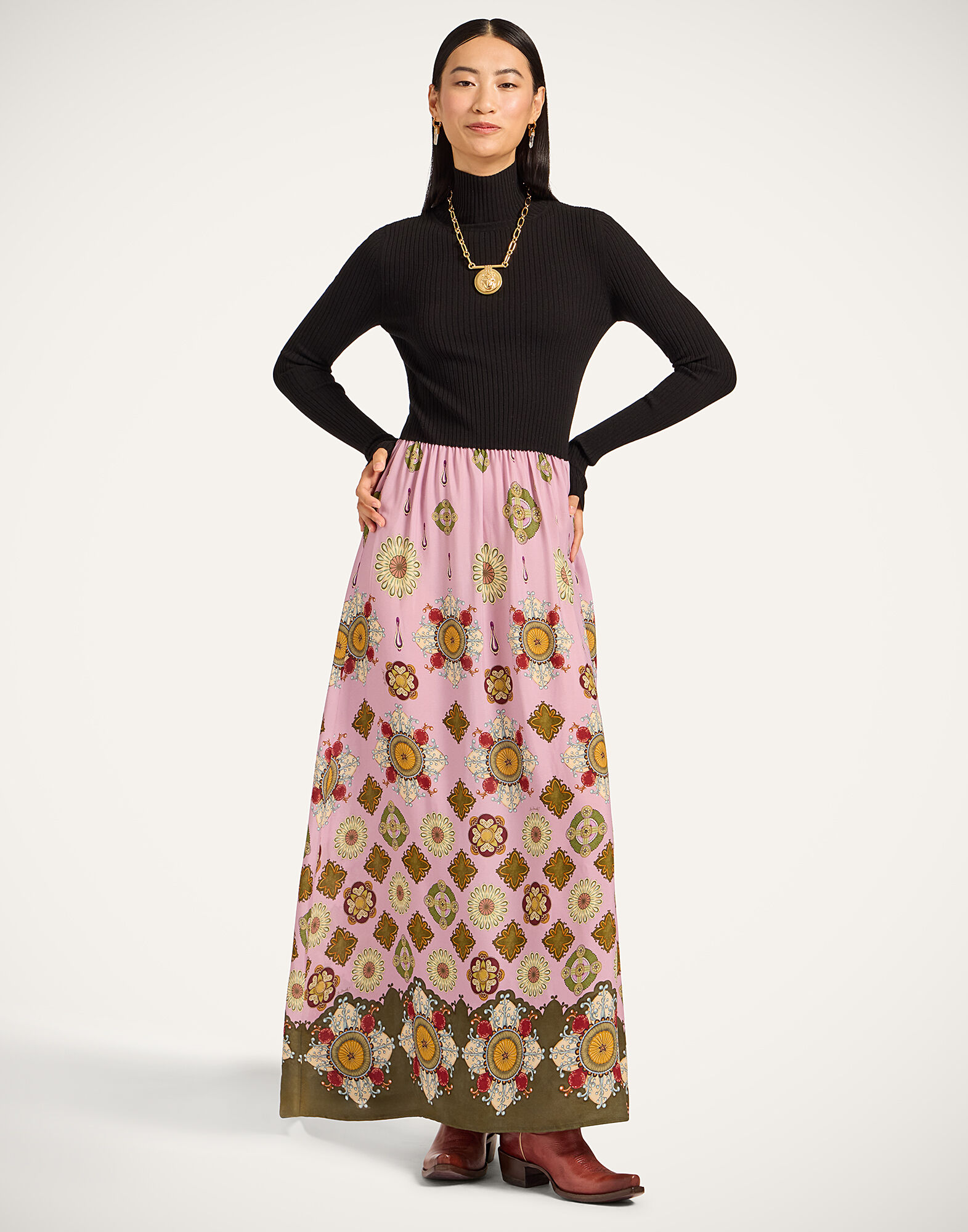 La DoubleJ Lunaria Foulard Dress Nucleus Black DRE0957KNI131NUC01BL01