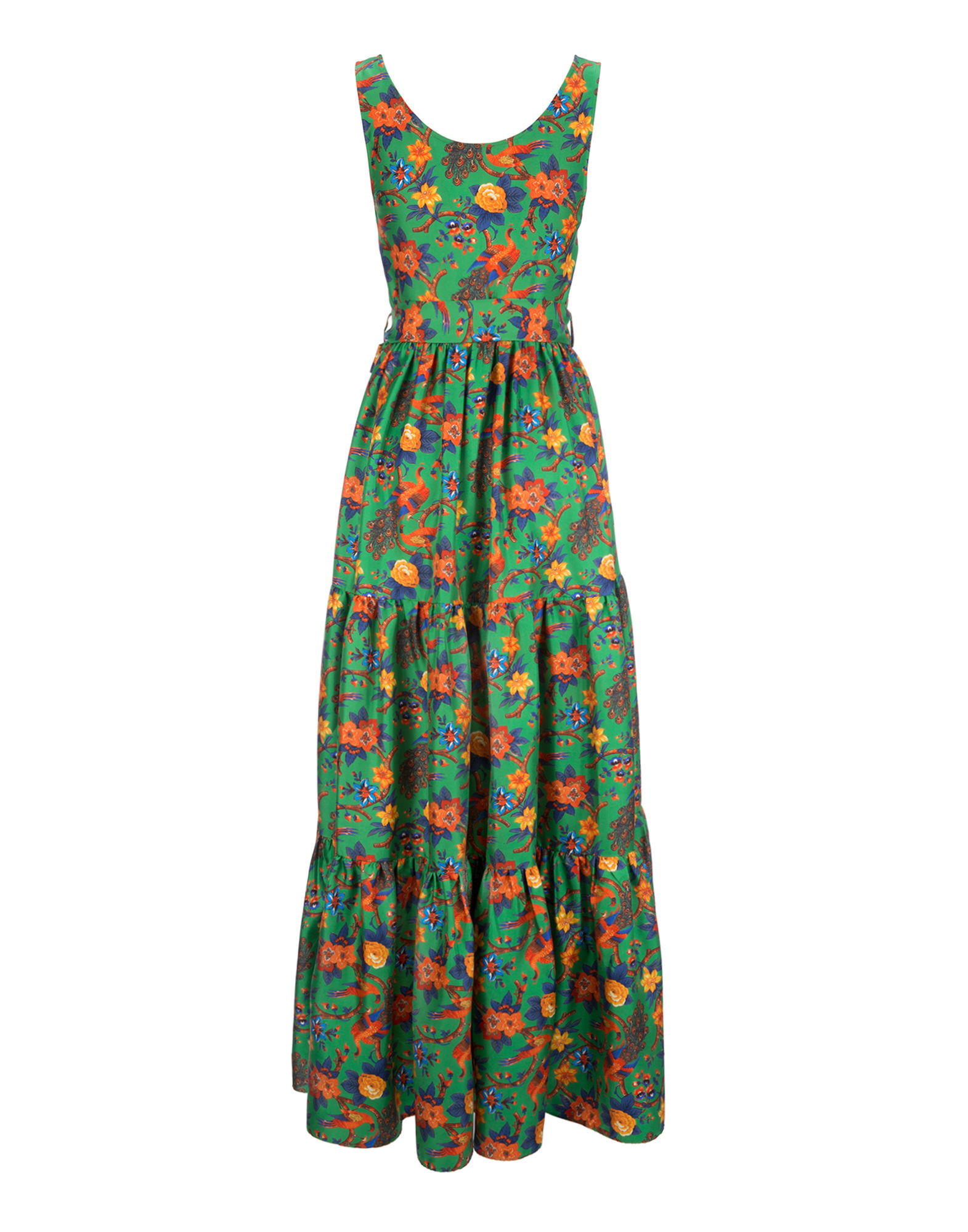 LaDoubleJ Pellicano Dinner Dress Pavone Verde DRE0034SIL001PAV0003