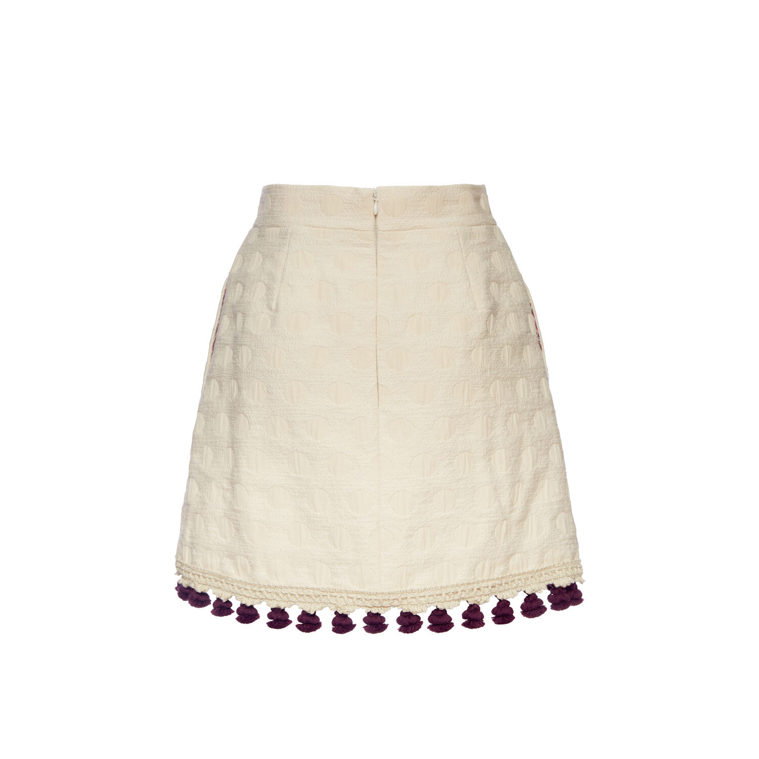 Shop La Doublej Baia Mini Skirt Embroidered In Creamy