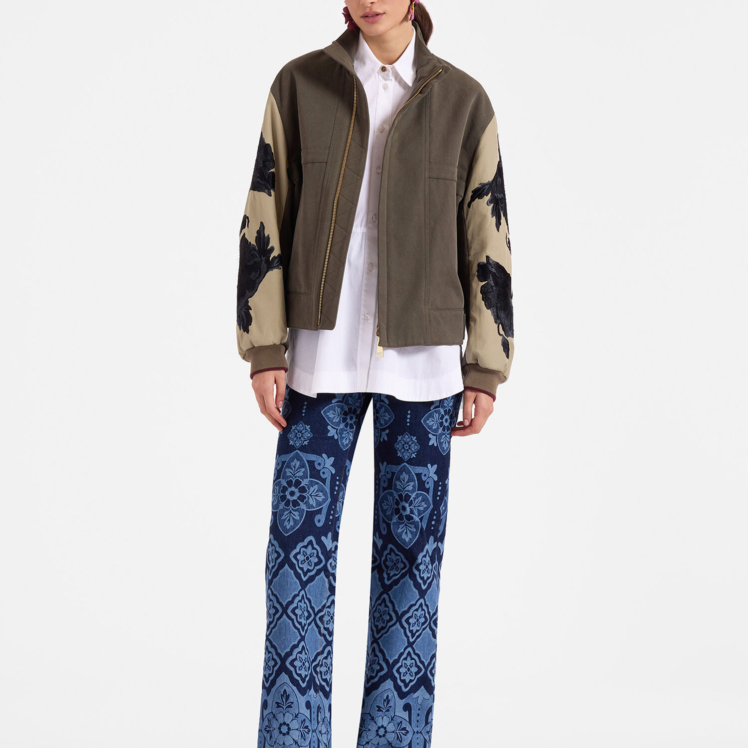 La Doublej Flare Jeans In Partenope Navy