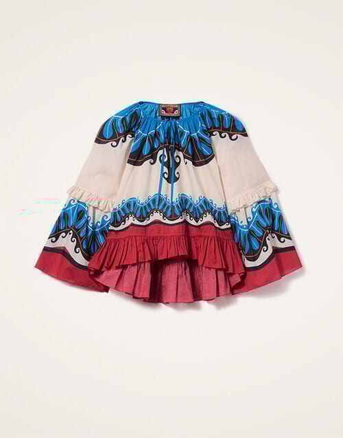 La DoubleJ Boho Blouse La DoubleJ Boho Blouse Pacific Placée Blue Petrol TOP0132COT003PCF03BU05