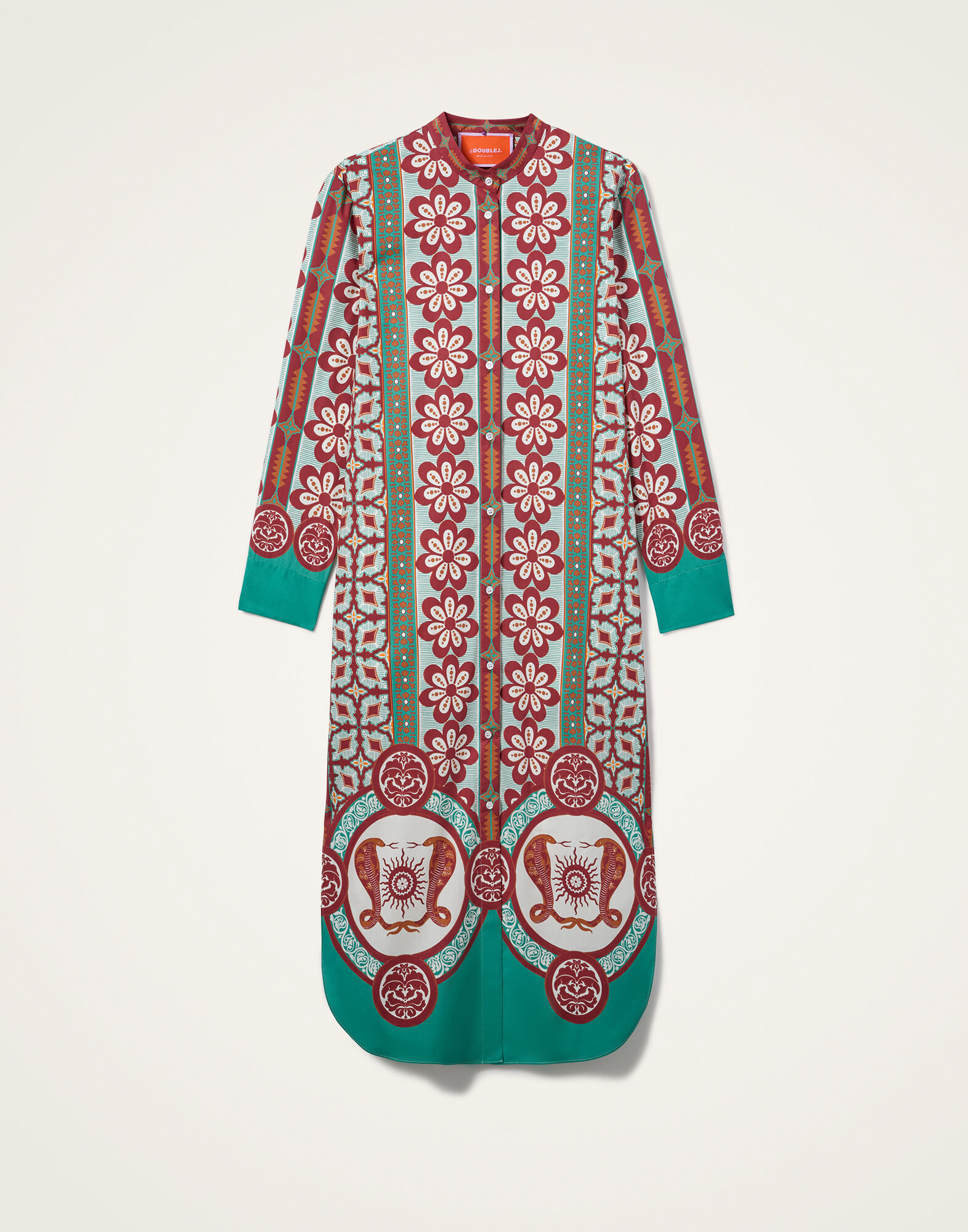 La DoubleJ Sundowner Tunic Pagoda Plac&eacute;e Rust DRE0924COT015PAG01OR04