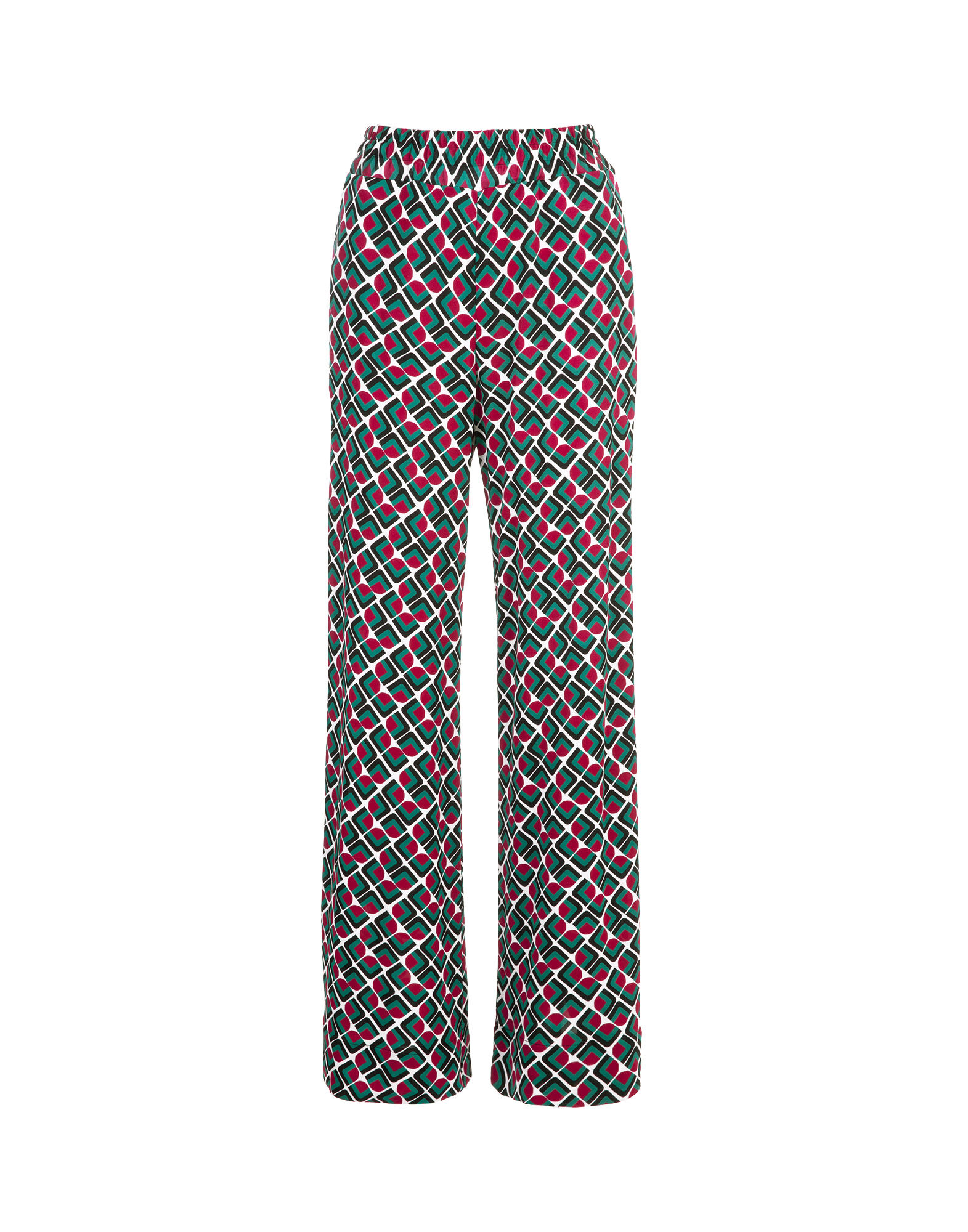 LaDoubleJ Palazzo Pants Domino Verde TRO0003JER003DOM0005