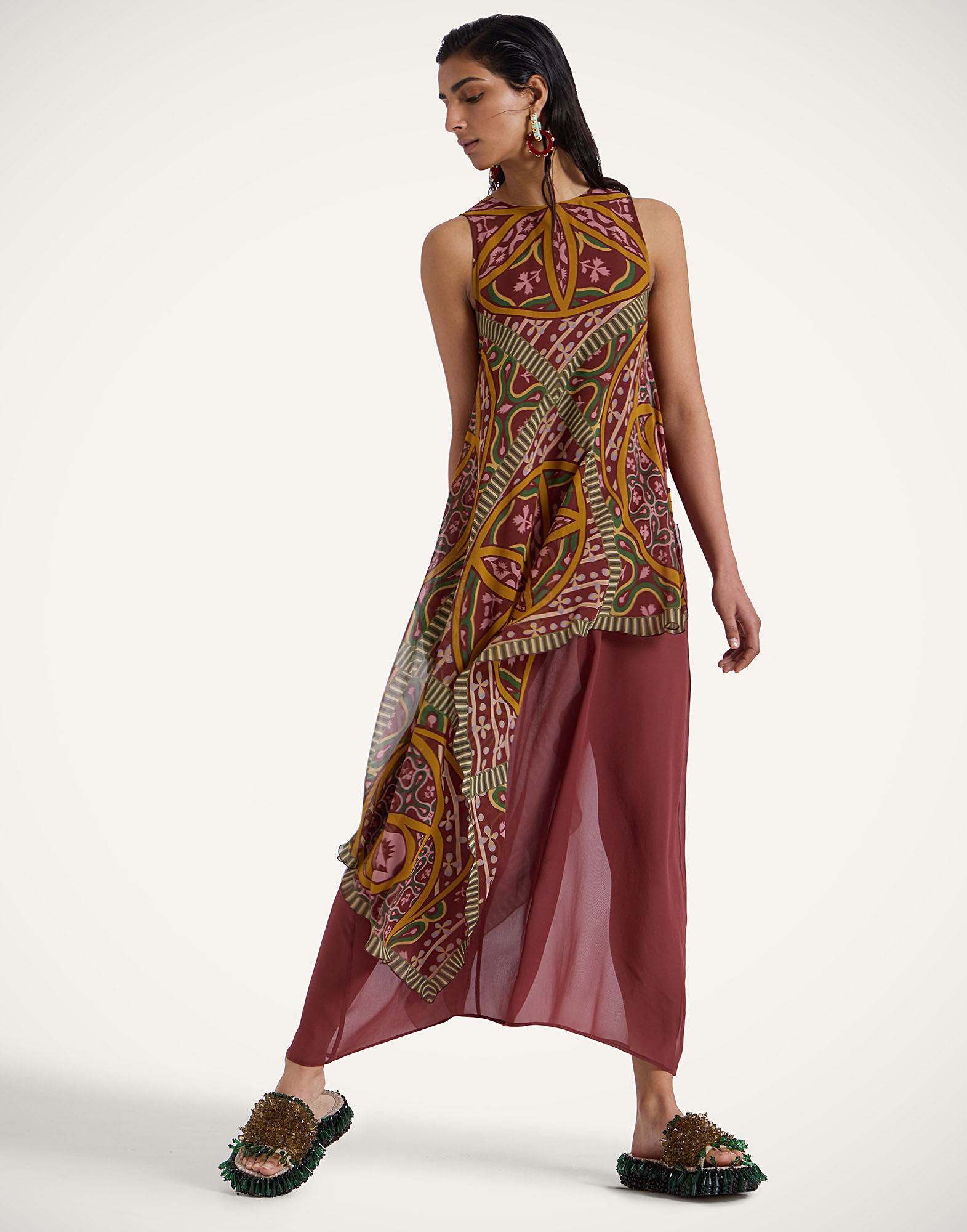 La DoubleJ Salome Dress Eclipse Plac&eacute;e Yellow DRE0860SIL014ECL05YE02