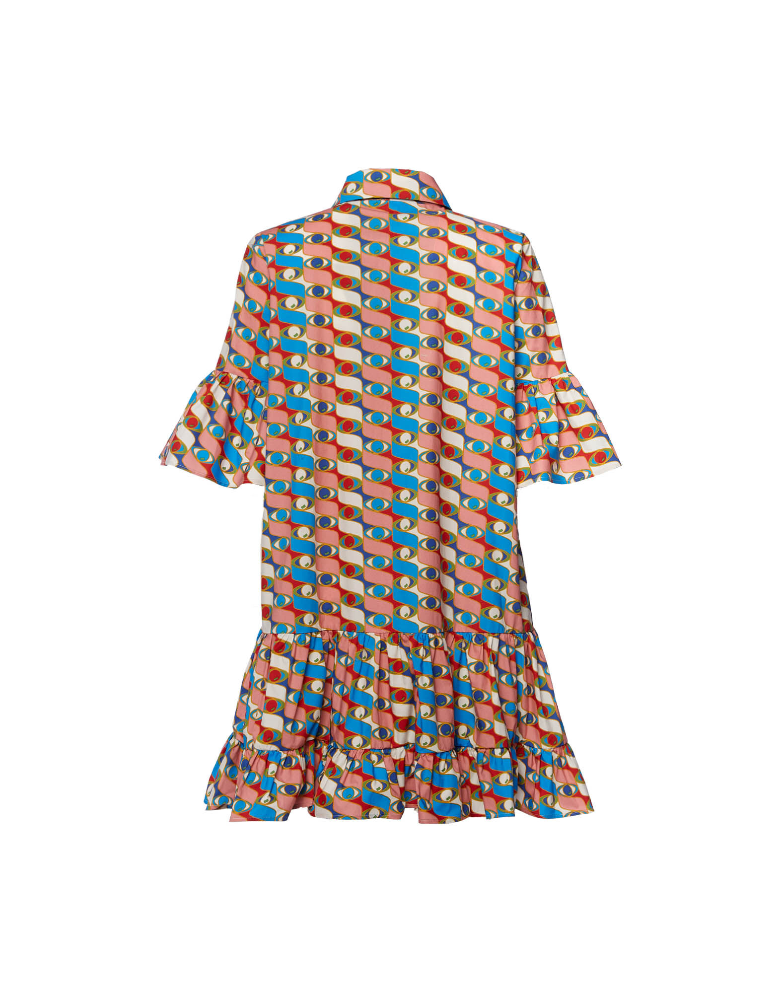 La DoubleJ Choux Dress Third Eye Turchese DRE0193COT001THE0003