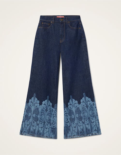 La DoubleJ The Cropped Flare Jean Cocoon Plac&eacute;e Indigo TRO0202DEN015COC02BU15