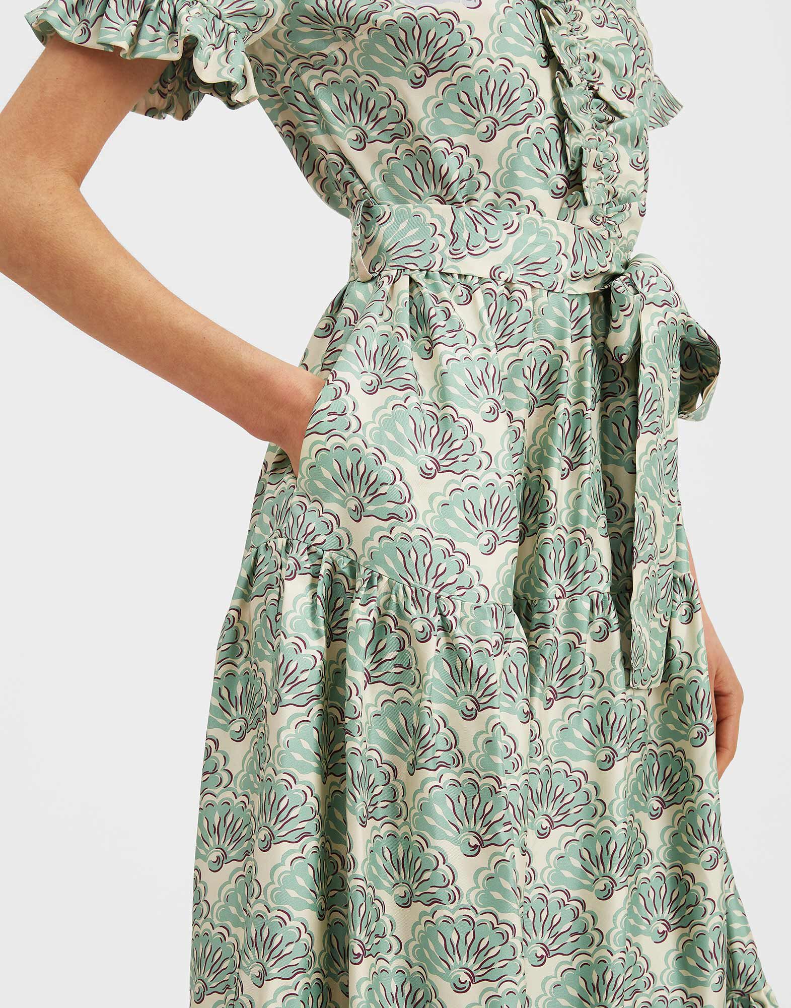 La DoubleJ Long And Sassy Dress Fans Mint DRE0017SIL001FAN01GR11