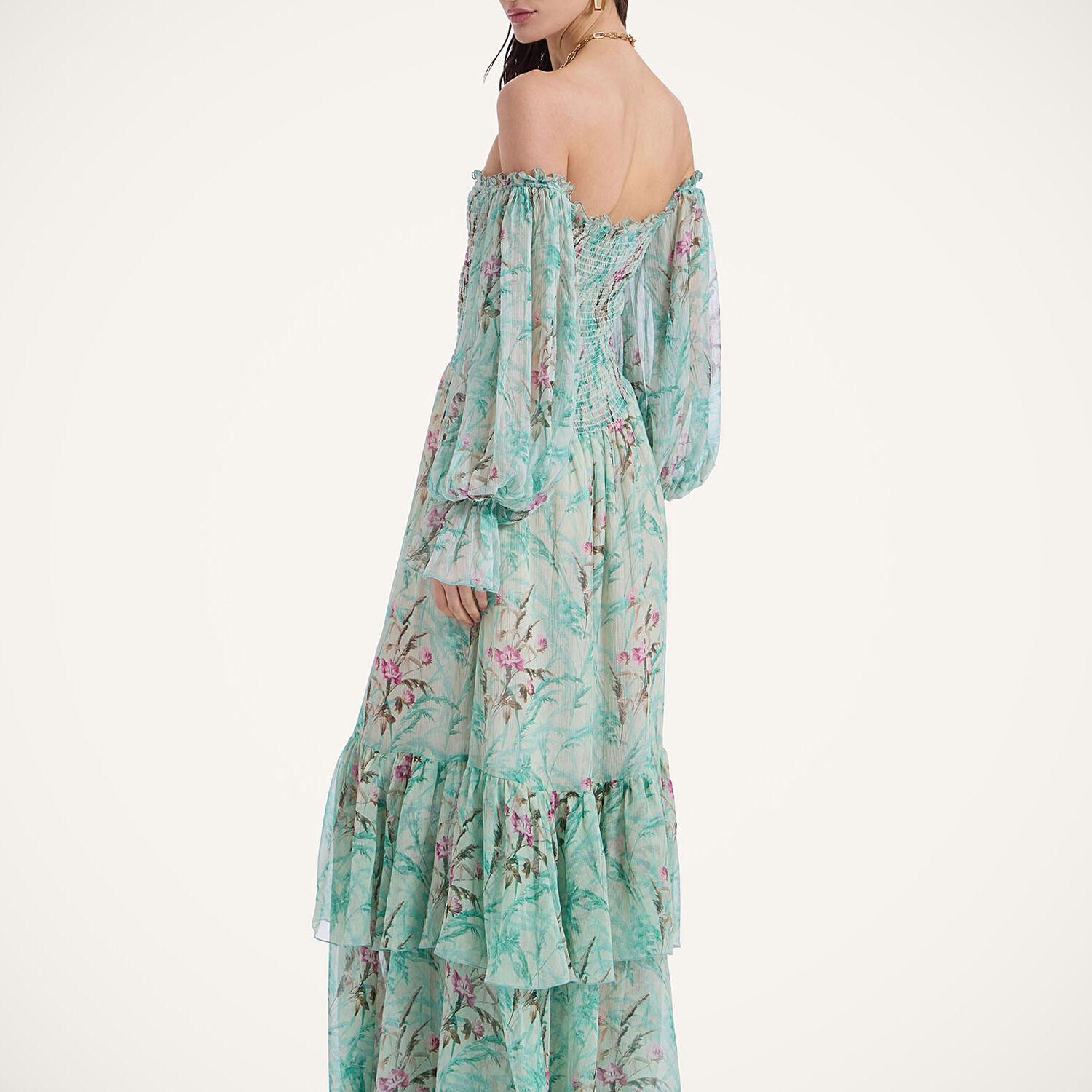 La Doublej Mayflower Dress In Heath Mint