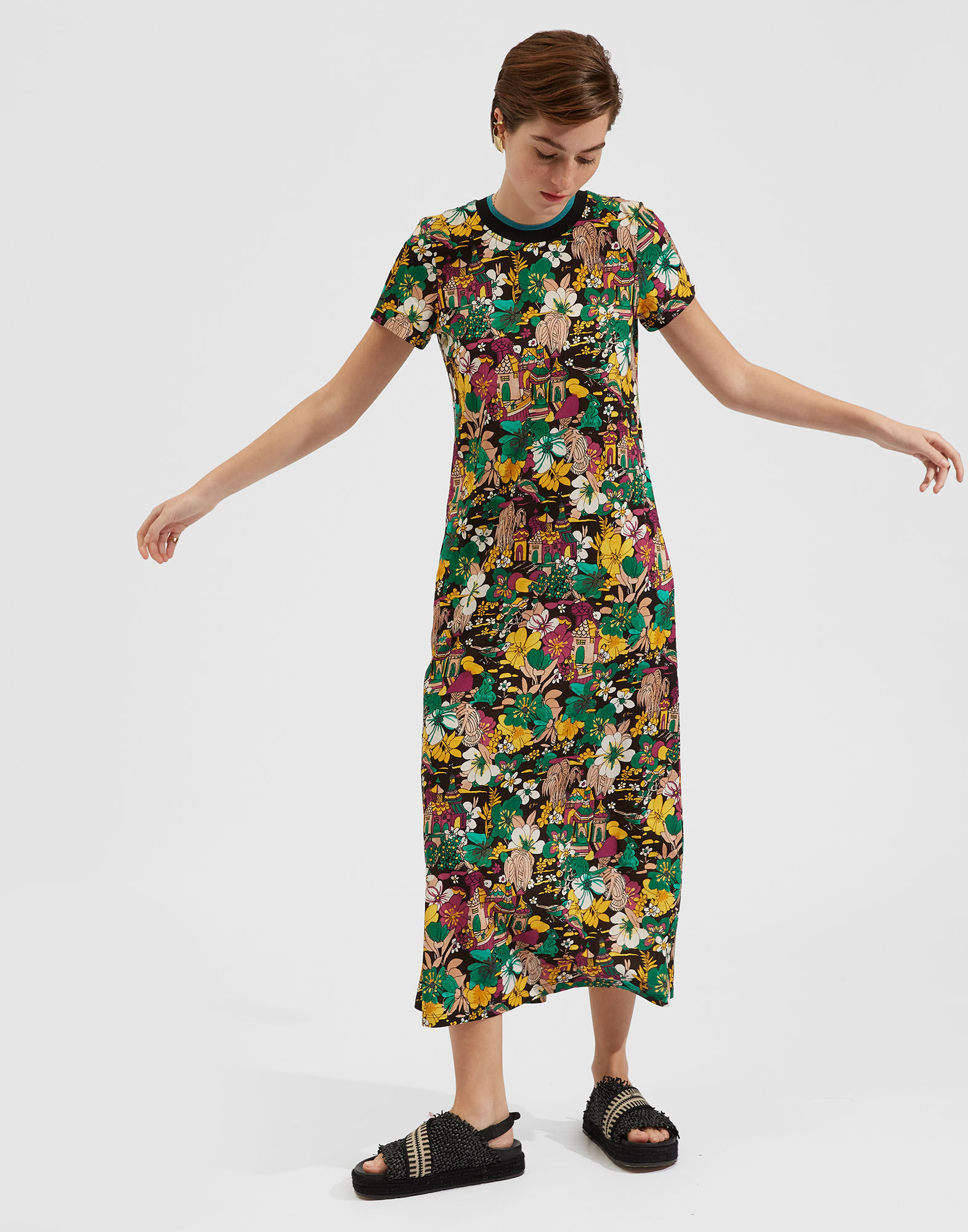 La DoubleJ Sporty Swing Dress Temples DRE0247JER002TEM0001