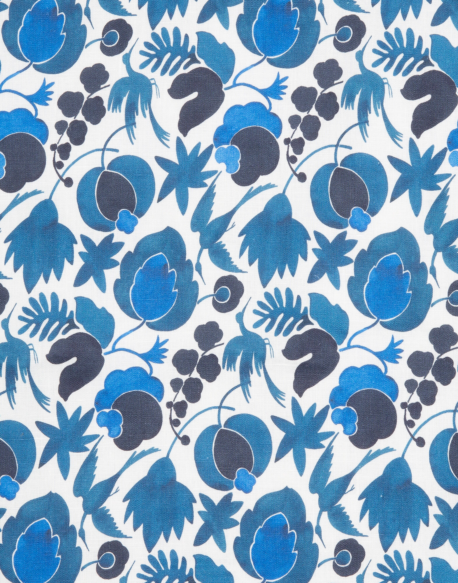 La DoubleJ Small Tablecloth Wildbird Blu TBC0001LIN001CER0001