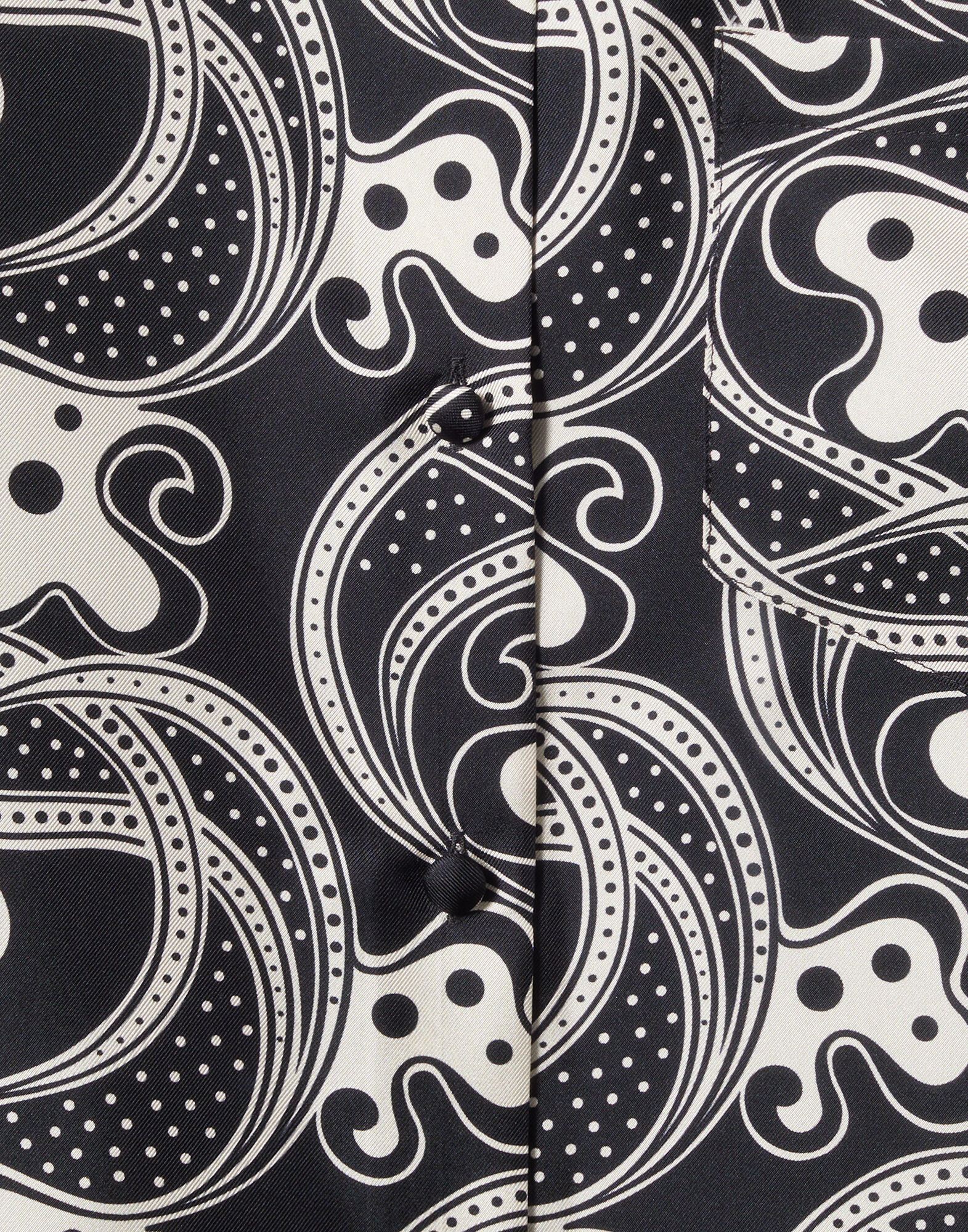 La DoubleJ Boy Shirt Aperol Black & White SHI0001SIL001APE01BL03