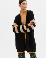 La DoubleJ Bowling Cardigan La DoubleJ Bowling Cardigan Nero-Cammello-Giallo PUL0049KNI032VAR0056