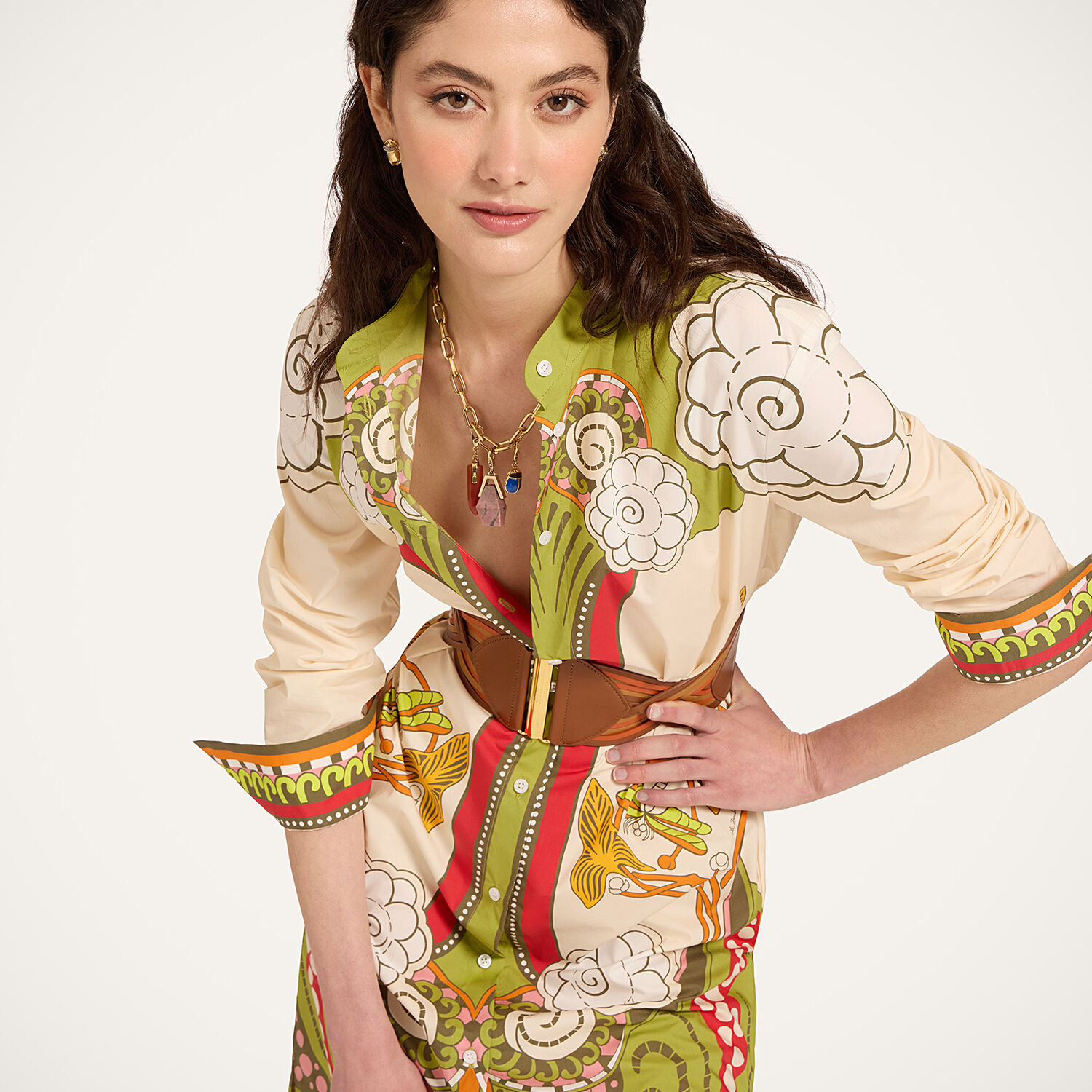  La Doublej Summer 2026 Collection: Vip Early Access Women - Sundowner Tunic Ambrosia Placée Ivory 48 100% Cotton 