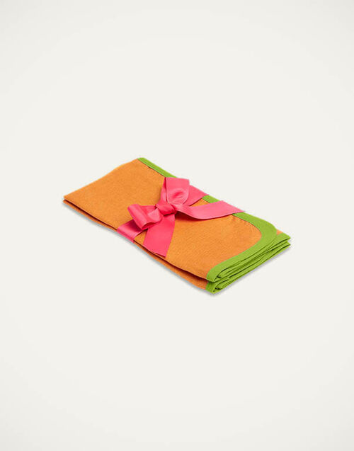 La DoubleJ Large Napkins Set Of 2 La DoubleJ Large Napkins Set Of 2 Rainbow Siena NAP0010LIN006RAI0035